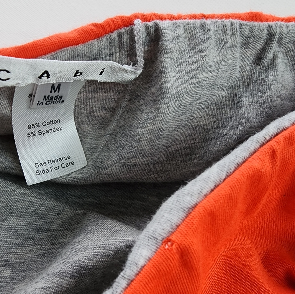 CAbi Reversible Orange Gray Tube Skirt Size M - Picture 5 of 6